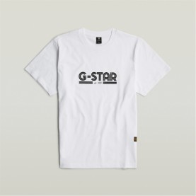 тениска,облекла,на,разпродажба,мъжки,тениски,g,star,unisex,line,script,loose,t,shirt,white