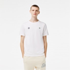 тениска,облекла,на,разпродажба,мъжки,тениски,lacoste,lacoste,garros,tee,sn99,white