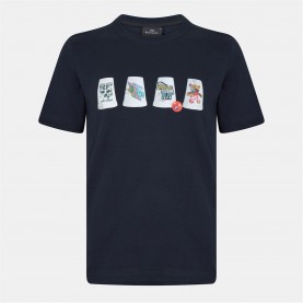 Тениска PS Paul Smith Men's Cups Regular Fit T-Shirt - Navy 49 тениска,облекла,на,разпродажба,мъжки,тениски,ps,paul,smith,men's,cups,regular,fit,t,shirt,navy,49