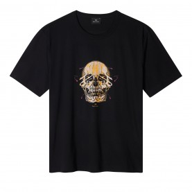Тениска PS Paul Smith Men's Skull Regular Fit T-Shirt - Black 79 тениска,облекла,на,разпродажба,мъжки,тениски,ps,paul,smith,men's,skull,regular,fit,t,shirt,black,79