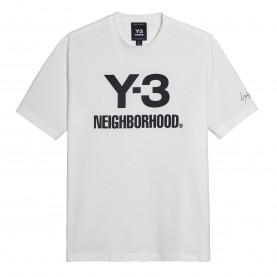 Тениска Y3 x Neighborhood Logo T-Shirt - Core White тениска,мъжки,тениски,y3,x,neighborhood,logo,t,shirt,core,white