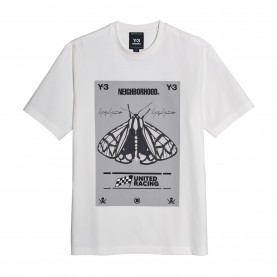 тениска,облекла,на,разпродажба,мъжки,тениски,y3,x,neighborhood,moth,graphic,t,shirt,core,white