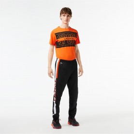 Анцуг Lacoste Men's Slim Fit Joggers - Black/White анцуг,мъжки,анцузи,мъжки,ежедневни,облекла,мъжки,панталони,тип,чино,lacoste,men's,slim,fit,joggers,black,white