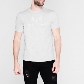 тениска,зимни,аксесоари,мъжки,тениски,armani,exchange,logo,t,shirt,grey,3929