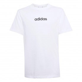 Юношеска тениска adidas Logo T Shirt Junior - White/Black Lin юношеска,тениска,детски,тениски,adidas,logo,t,shirt,junior,white,black,lin