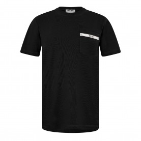 Тениска Moschino Mens Tape T-Shirt - Black тениска,мъжки,тениски,moschino,men,s,tape,t,shirt,black