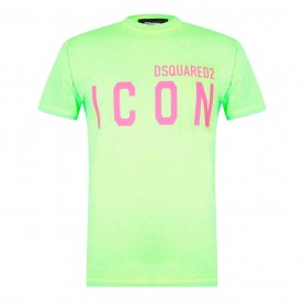 Тениска DSQUARED2 Be Icon Cool T-Shirt - Green/Pink тениска,облекла,на,разпродажба,мъжки,тениски,dsquared2,be,icon,cool,t,shirt,green,pink