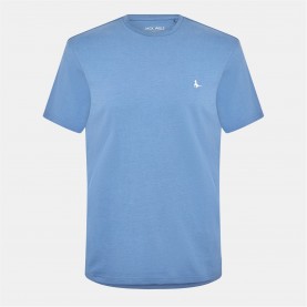 Мъжка тениска Jack Wills Sandleford T-Shirt Mens - Steel Blue мъжка,тениска,мъжки,тениски,jack,wills,sandleford,t,shirt,mens,steel,blue