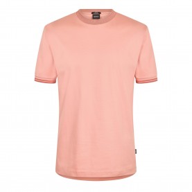 Тениска Boss Mens BOSS BLACK Tessler Short Sleeve Cotton T-Shirt - Regular Fit - Light Pink 686 тениска,мъжки,тениски,boss,mens,boss,black,tessler,short,sleeve,cotton,t,shirt,regular,fit,light,pink,686