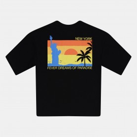 Тениска Rose London Fewer Dreams T-shirt - Black тениска,rose,london,fewer,dreams,t,shirt,black