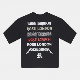 Тениска Rose London Back Logo T-shirt - Black тениска,облекла,на,разпродажба,мъжки,тениски,rose,london,london,back,logo,t,shirt,black