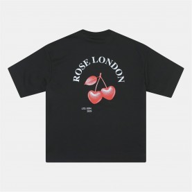 Тениска Rose London Cherries T-shirt - Black тениска,облекла,на,разпродажба,мъжки,тениски,rose,london,london,cherries,t,shirt,black