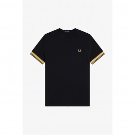 облекла,на,разпродажба,мъжки,тениски,fred,perry,fred,tipped,cuff,t,sn62,black,90a