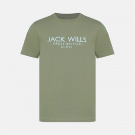 Мъжка тениска Jack Wills Carnaby Logo T-shirt Mens - Light Green мъжка,тениска,мъжки,тениски,jack,wills,carnaby,logo,t,shirt,mens,light,green