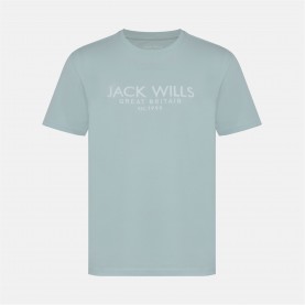 Мъжка тениска Jack Wills Carnaby Logo T-shirt Mens - Light Blue мъжка,тениска,мъжки,тениски,jack,wills,carnaby,logo,t,shirt,mens,light,blue
