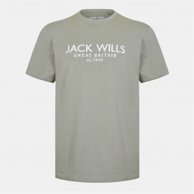 тениска,мъжки,тениски,jack,wills,carnaby,logo,t,shirt,silver,sage