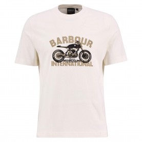 Тениска Barbour International Mens Shifter Graphic Print T-Shirt - Whspr Wht WH32 тениска,мъжки,тениски,barbour,international,mens,shifter,graphic,print,t,shirt,whspr,wht,wh32