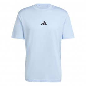 Мъжка тениска Adidas Essentials Single Jersey Logo T-Shirt Mens - Glow Blue SL мъжка,тениска,мъжки,тениски,adidas,essentials,single,jersey,logo,t,shirt,mens,glow,blue,sl
