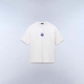 Мъжка тениска Napapijri Napa Krous Tee Mens - White Heron мъжка,тениска,мъжки,тениски,napapijri,napa,krous,tee,mens,white,heron