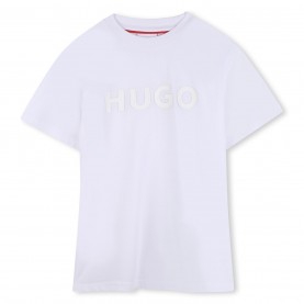 тениска,детски,3/4,панталони,детски,облекла,hugo,hugo,ss,t,shirt,jn63,white