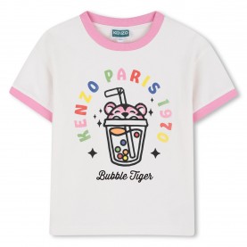 Тениска Kenzo Kids T-Shirt - Cream тениска,kenzo,kids,t,shirt,cream