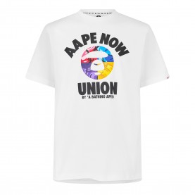 Тениска AAPE NOW Union Tee Sn63 - White тениска,мъжки,тениски,aape,now,union,tee,sn63,white