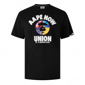 Тениска AAPE NOW Union Tee Sn63 - Black тениска,мъжки,тениски,aape,now,union,tee,sn63,black