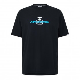 Тениска AAPE Bone UNVS Tee Sn63 - Black тениска,мъжки,тениски,aape,bone,unvs,tee,sn63,black