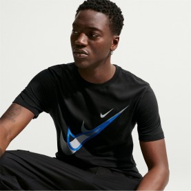 Тениска Nike Men's T-Shirt - Black Swoosh тениска,разпродажба,nike,мъжки,тениски,nike,men's,t,shirt,black,swoosh