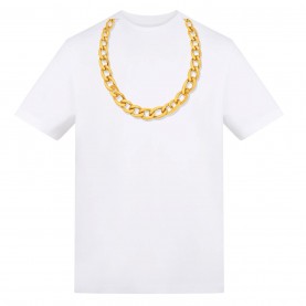 тениска,awd,sport,white,t,shirts,gold,chain