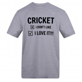 AWD Printed Cricket Adults Tee - Cricket, I Love It awd,printed,cricket,adults,tee,cricket,i,love,it