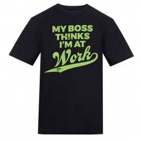 тениска,awd,sport,black,t,shirts,my,boss,thinks,im,at,work