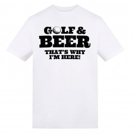 AWD Printed Golf Adult Tee - Golf & Beer That's Why I'm Her дамски,тениски,дамски,топове,мъжки,горнища,размер+,мъжки,облекла,размер,облекла,за,голф,awd,printed,golf,adult,tee,golf,&,beer,that's,why,i'm