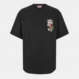 тениска,облекла,на,разпродажба,мъжки,тениски,kenzo,men's,tiger,heart,t,shirt,black