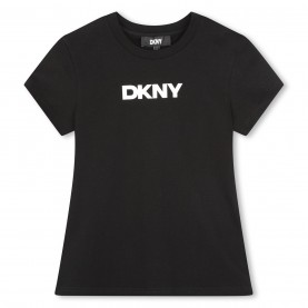 юношеска,тениска,детски,облекла,dkny,logo,t,shirt,juniors,black,09b