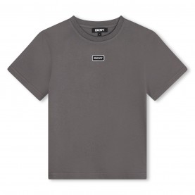 детска,тениска,детски,3/4,панталони,dkny,unisex,kids',small,logo,t,shirt,charcoal,094
