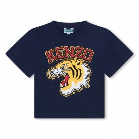 юношеска,тениска,детски,3/4,панталони,kenzo,jersey,logo,print,t,shirt,unisex,juniors,navy,84a