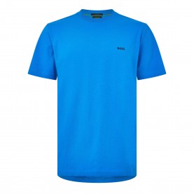 Тениска Boss Mens BOSS GREEN T-Shirt with Logo Design Stretch Cotton - Bright Blue тениска,мъжки,тениски,boss,mens,boss,green,t,shirt,with,logo,design,stretch,cotton,bright,blue