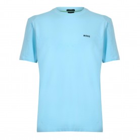 тениска,мъжки,блузи,с,яка,мъжки,потници,boss,mens,boss,green,t,shirt,with,logo,design,stretch,cotton,light,blue,445