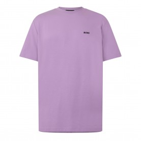 Тениска Boss Mens BOSS GREEN T-Shirt with Logo Design Stretch Cotton - Lilac 536 тениска,мъжки,тениски,boss,mens,boss,green,t,shirt,with,logo,design,stretch,cotton,lilac,536