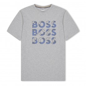 тениска,детски,3/4,панталони,boss,kids',chest,logo,t,shirt,grey,a32