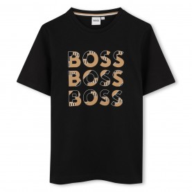юношеска,тениска,детски,облекла,boss,chest,logo,tee,juniors,black,09b