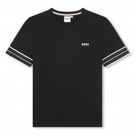 тениска,детски,облекла,boss,logo,t,shirt,black,09b