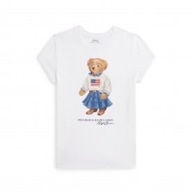 Тениска Polo Ralph Lauren Kids Bear T-Shirt - White тениска,polo,ralph,lauren,kids,bear,t,shirt,white
