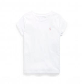 Тениска Polo Ralph Lauren Kids Classic T-Shirt - White/Pink тениска,polo,ralph,lauren,kids,classic,t,shirt,white,pink