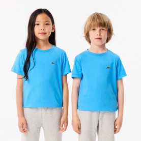 Тениска Lacoste Boys Regular Fit Basic T-Shirt - Blue 4XA тениска,lacoste,boys,regular,fit,basic,t,shirt,blue,4xa