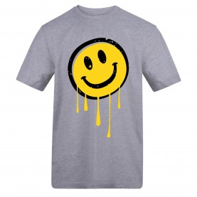 AWD Unisex Music Printed Tee - Melting Smiley мъжки,горнища,размер+,awd,unisex,music,printed,tee,melting,smiley