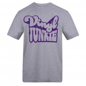 AWD Unisex Music Printed Tee - Vinyl Junkie мъжки,горнища,размер+,awd,unisex,music,printed,tee,vinyl,junkie