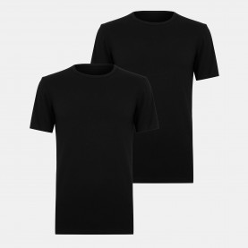 Тениска Boss Mens BOSS Bodywear 2 Pack Crew Neck T-Shirts with Logo Detail - Comfort - Black тениска,мъжки,тениски,boss,mens,boss,bodywear,2,pack,crew,neck,t,shirts,with,logo,detail,comfort,black