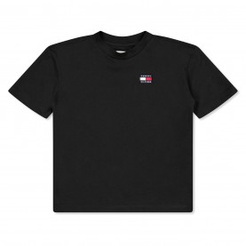 Тениска Tommy Hilfiger Kids' Heritage Flag T-Shirt - Black тениска,детски,3/4,панталони,tommy,hilfiger,kids',heritage,flag,t,shirt,black